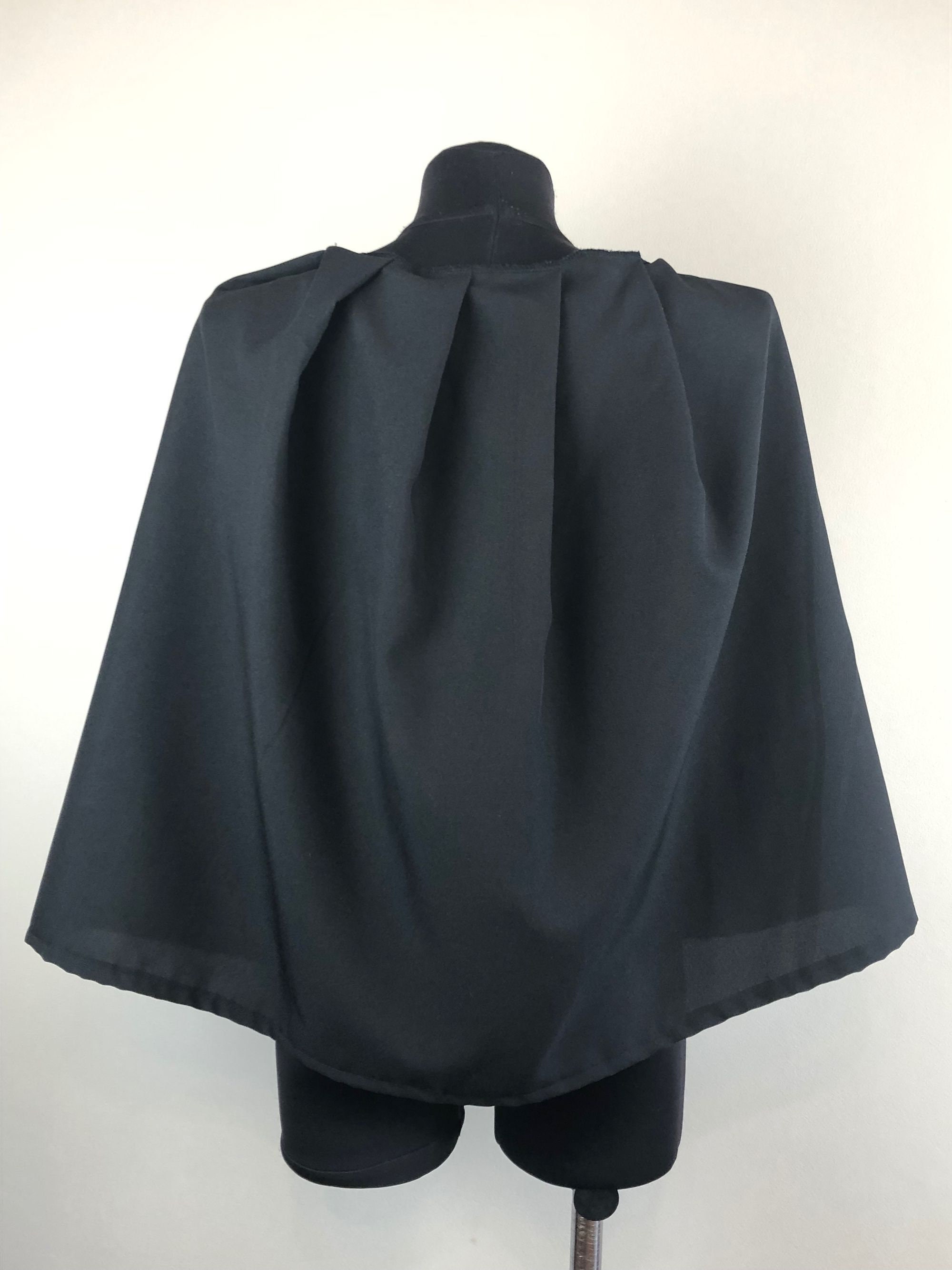 Black Short Cape Cape with Lace Laced Cape Halloween Cape Etsy