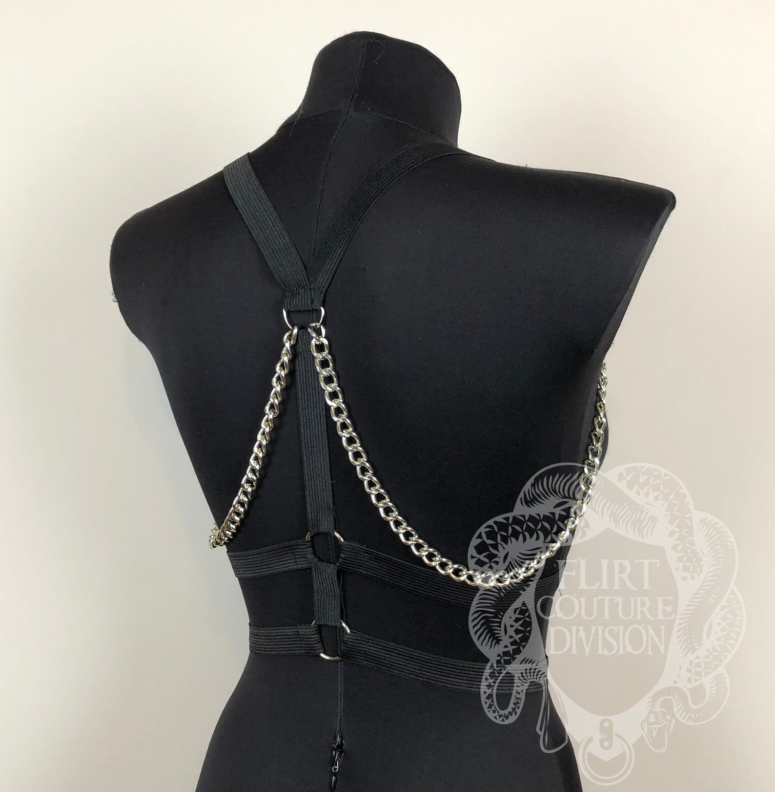 Chain Chest Harness Chain Harness Chain Breast Harness Open Etsy