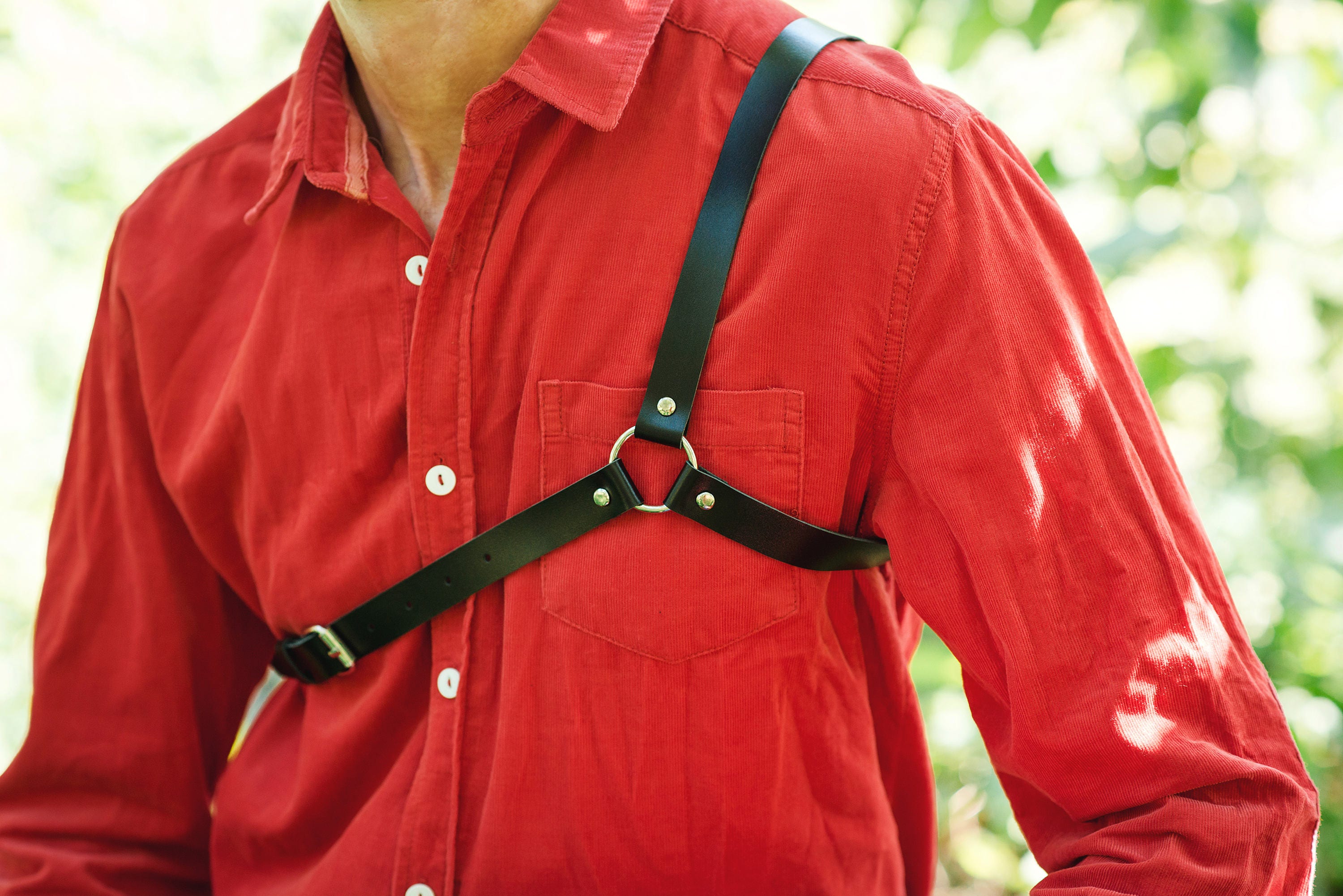 Mens Chest Leather Harness Male Harness Guy Harness Rave Etsy