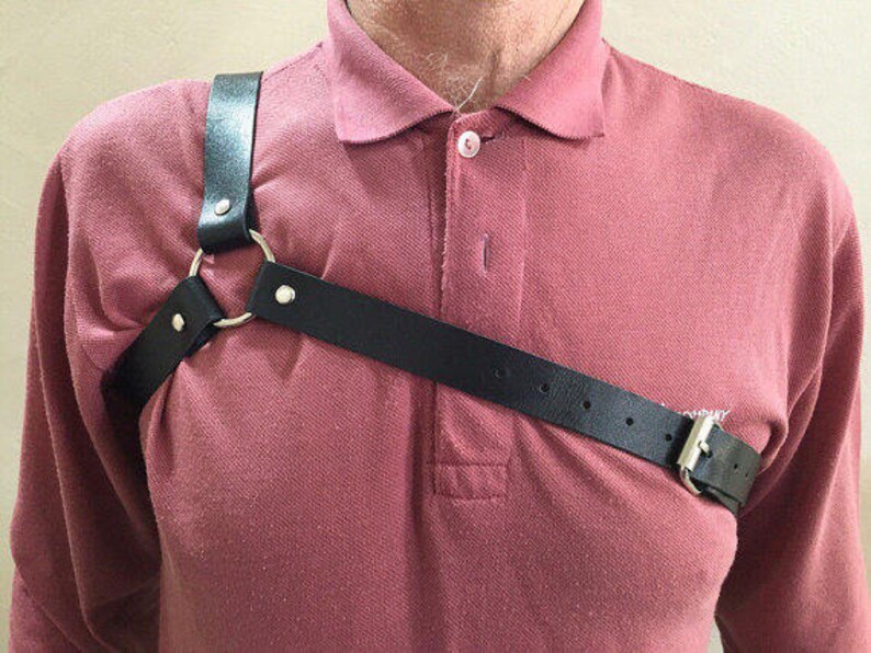 Mens Chest Leather Harness Male Harness Guy Harness Rave Etsy