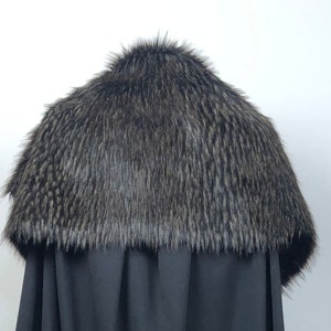 Fake Fur Collar, Faux Fur Collar, Wasteland Collar, Fur Shoulder Drape, Fur Shoulder Pelt, Viking Shaman Wasteland Fur Collar