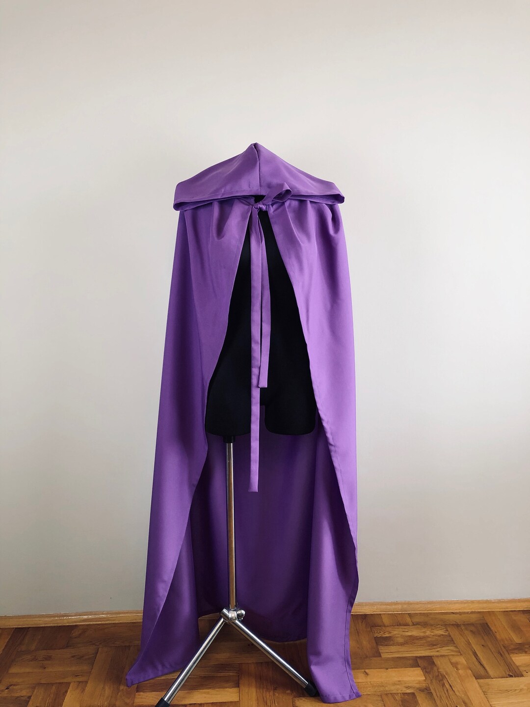 Purple Hooded Cloak Long Violet Cloak Hooded Cloak Cosplay Etsy