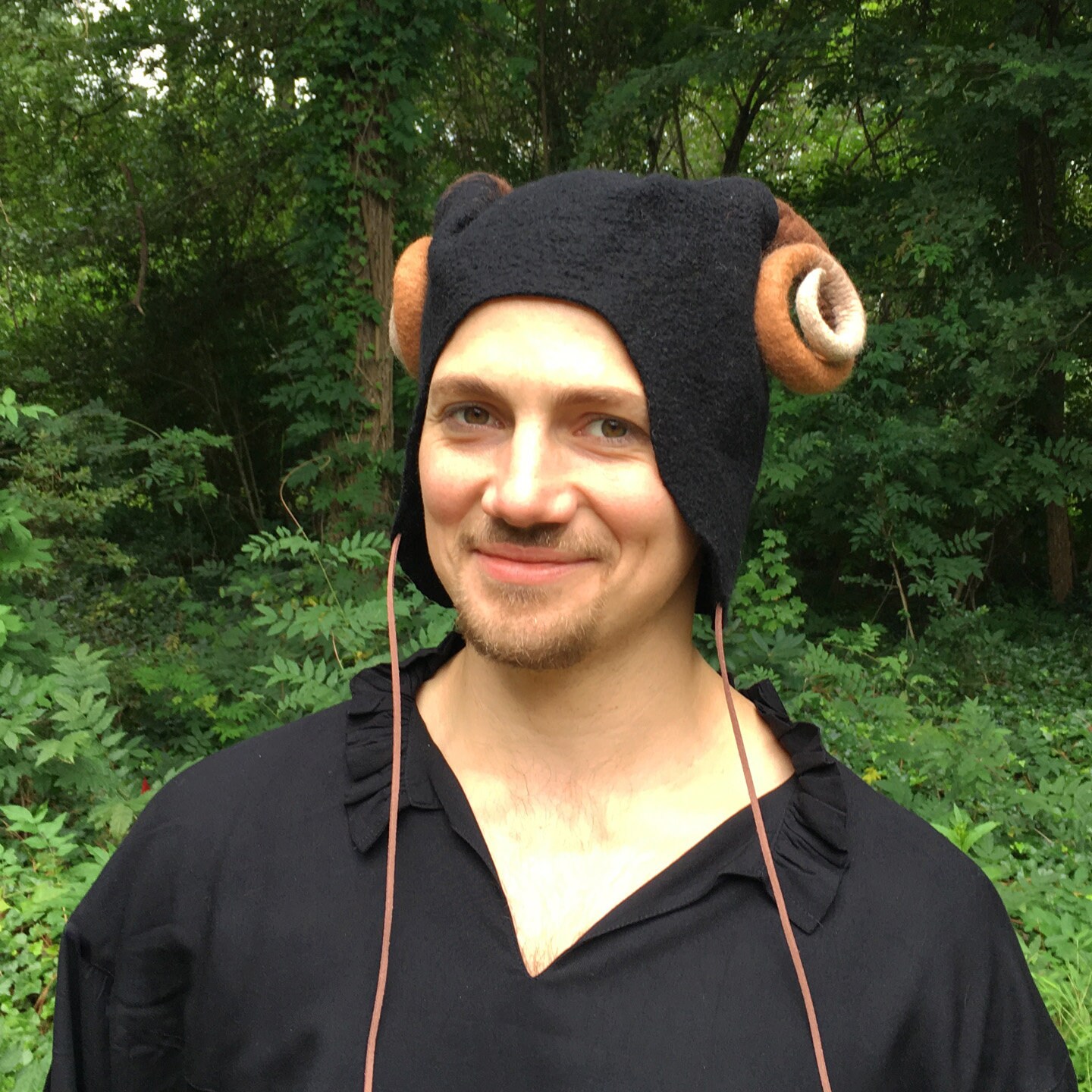 Horned Enchanter Aviator Style Hat Hand 