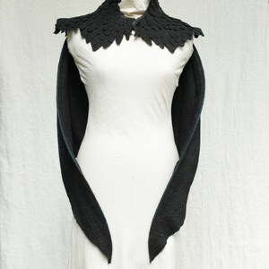Black Dragon Wings - Hand Felted Merino Wool Wings - Wings Only image 5