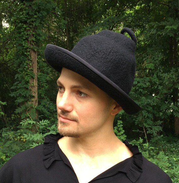 Witch or Warlock Hat With Poseable Brim 