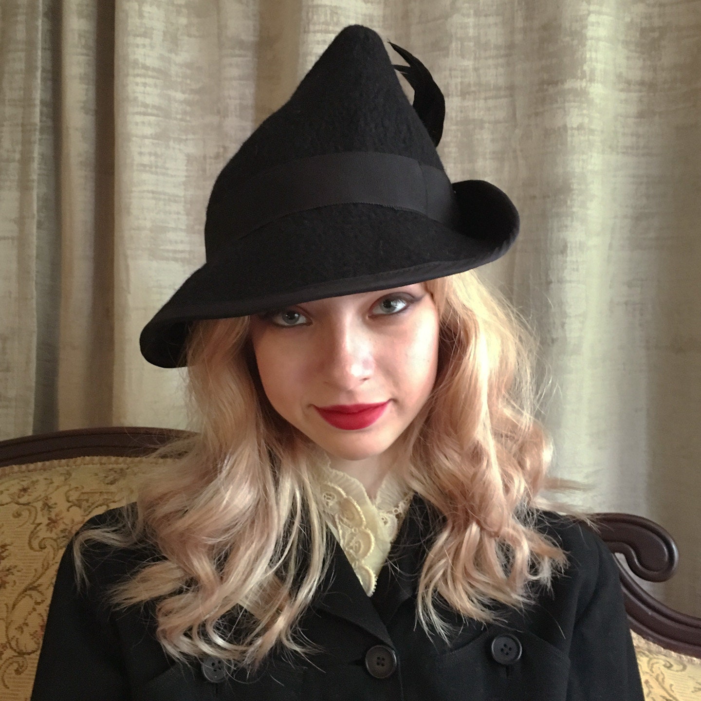 Feather Hat 1940 - Etsy