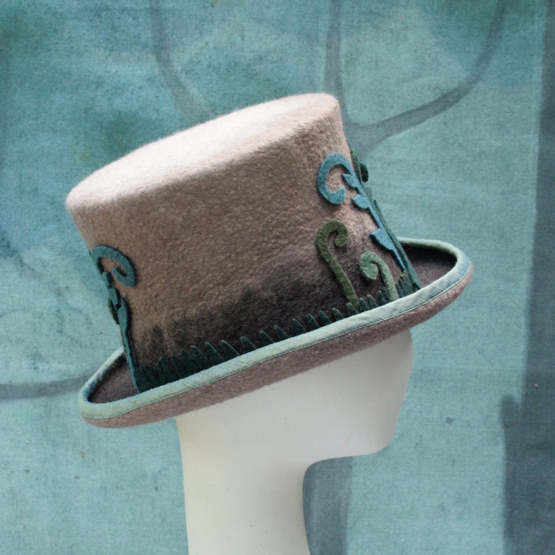 Brown Ombre Top Hat Woodland Top Hat Fern Fiddle Top Hat