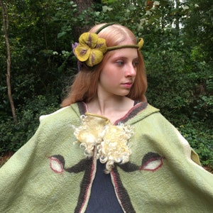 Luna Moth Cape Hand Felted Merino Wool Wings image 3