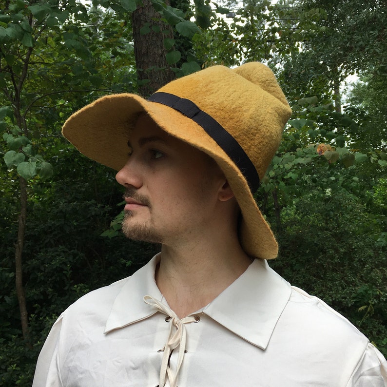 Witch or Wizard Hat with Floppy Brim and Soft Point Red Bard