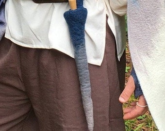 Simple Wand Scabbard - Hand Felted Merino Wool