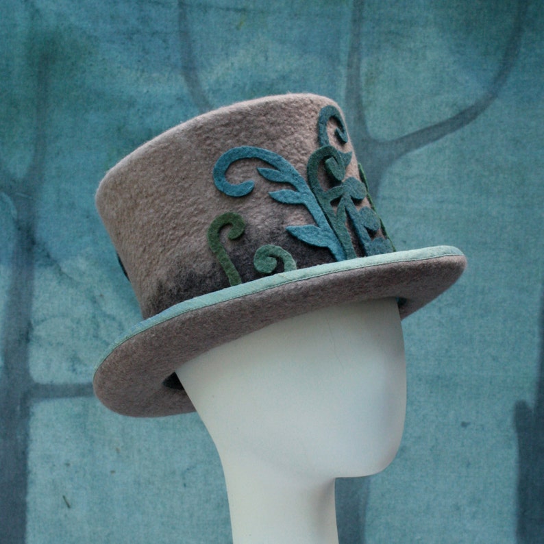 Brown Ombre Top Hat Woodland Top Hat Fern Fiddle Top Hat