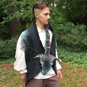 Large Dragon wrap -Hand Felted Merino Wool