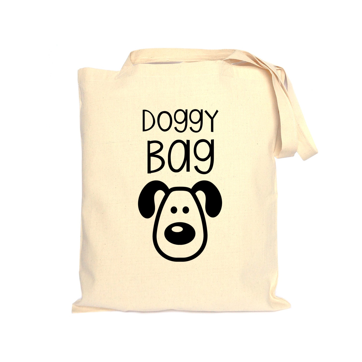 Doggy Bag Tote Bag Dog Owner Gift Cotton Black Print Etsy