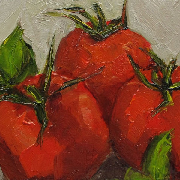 ART PRINT ACEO Artist Trading Card Atc Still Life Tomatoes