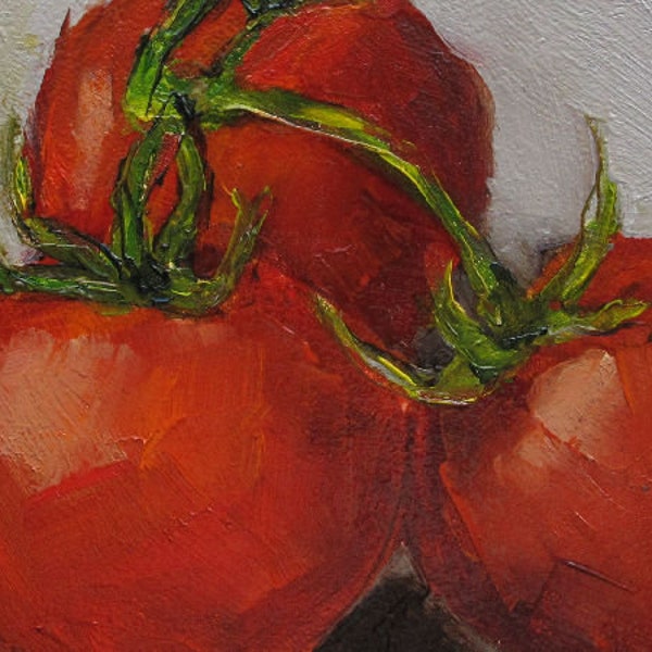 ART PRINT ACEO Artist Trading Card Atc Still Life Tomatoes