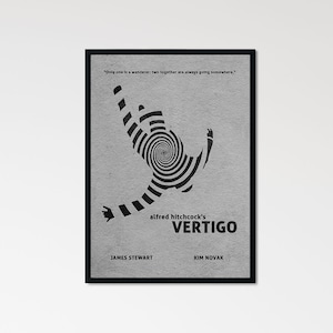 Vertigo Minimalist Alternative Movie Print & Poster