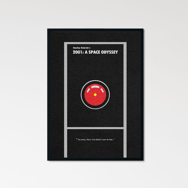 2001: A Space Odyssey Minimalist Alternative Movie Print & Poster