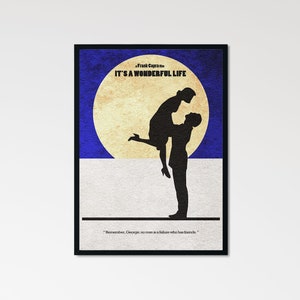 It&#39;s a Wonderful Life Minimalist Alternative Movie Print & Poster