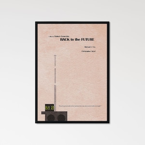 Back to the Future Minimalist Alternative Movie Print & Poster