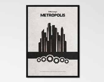 Fritz Lang's Metropolis Minimalist Alternative Movie Print & Poster
