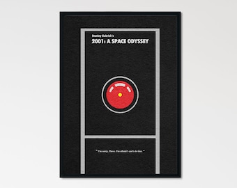 2001: A Space Odyssey Minimalist Alternative Movie Print & Poster