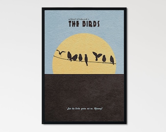 The Birds Minimalist Alternative Movie Print & Poster