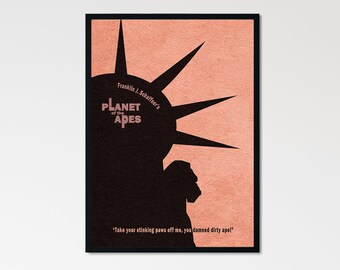 Planet of the Apes Minimalist Alternative Movie Print & Poster