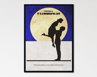 It's a Wonderful Life Minimalist Alternative Movie Print & Poster
