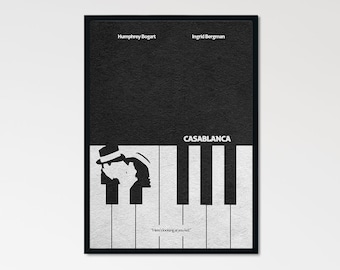 movie posters alternative Casablanca Minimalist Alternative Movie Print & Poster