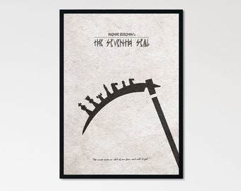 Det Sjunde Inseglet (aka The Seventh Seal) Minimalist Alternative Movie Print & Poster