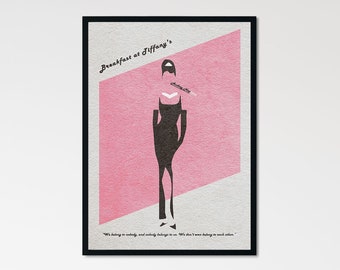 Breakfast at Tiffany's Minimalist Alternative Movie Print & Poster