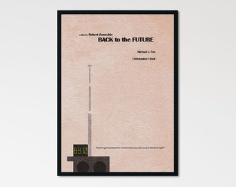 Back to the Future Minimalist Alternative Movie Print & Poster