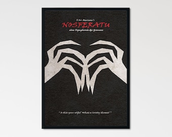 Nosferatu minimalistische alternatieve filmafdruk en poster