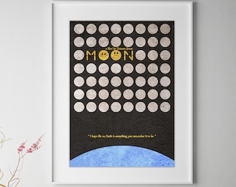 Moon Minimalist Alternative Movie Print & Poster