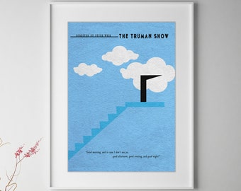 The Truman Show Minimalistisk Alternativ Filmtryck & Affisch