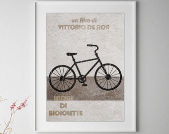 Ladri di biciclette (The Bicycle Thief) Minimalist Alternative Movie Print & Poster