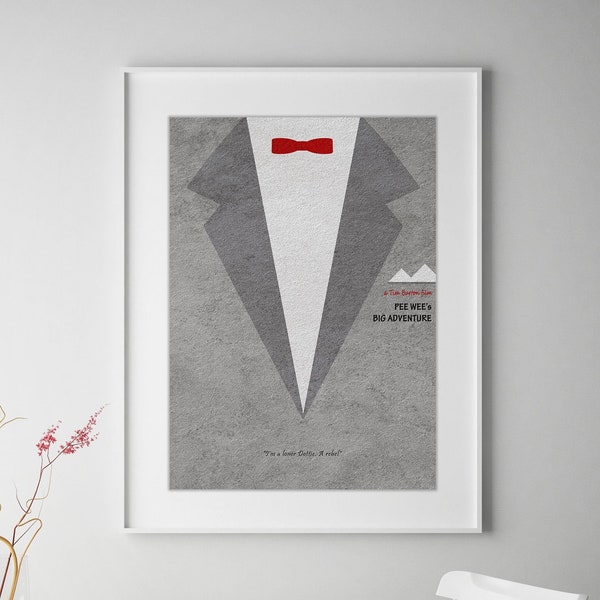 Pee-Wee's Big Adventure Minimalist Alternative Movie Print & Poster