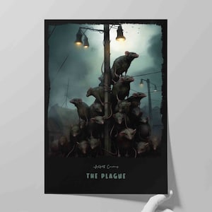 The Plague Book Cover | Poster of Albert Camus Novel | Literary Poster | Literature Print | Bookish Gift Idea | Wall Art Print