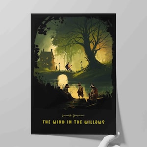 Der Wind in den Weiden Buch Cover | Plakat von Kenneth Grasse Novel | Literarischer Druck | Literatur Poster | Bücherwurm Geschenk | Kunstdruck