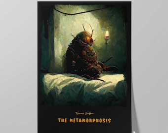 The Metamorphosis Book Cover Poster | Alternative Design of Franz Kafka Book | Literary Wall Art | Book Lover Gift | Bookish Poster