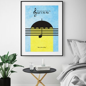 Singin' in the Rain Minimalist Alternative Movie Print & Poster - Etsy