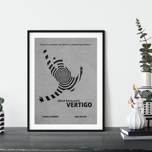 Vertigo Minimalist Alternative Movie Print & Poster - Etsy
