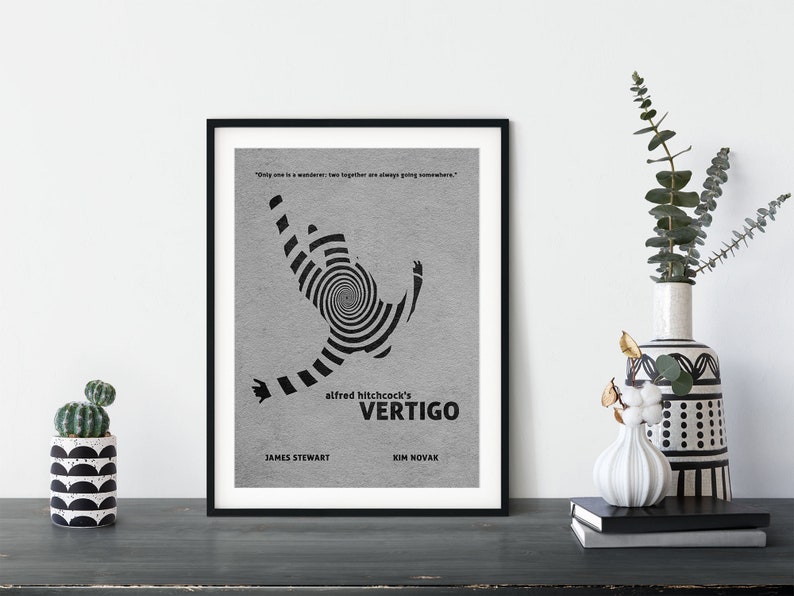 Vertigo Minimalist Alternative Movie Print & Poster - Etsy