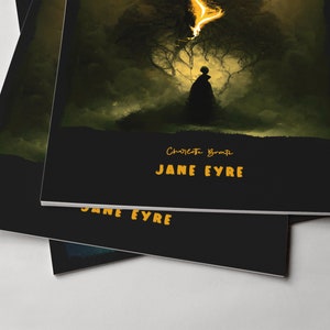 Affiche de couverture de livre Jane Eyre Conception alternative du roman de Charlotte Bronte dart littéraire Littérature Art Mural Cadeau livresque image 6