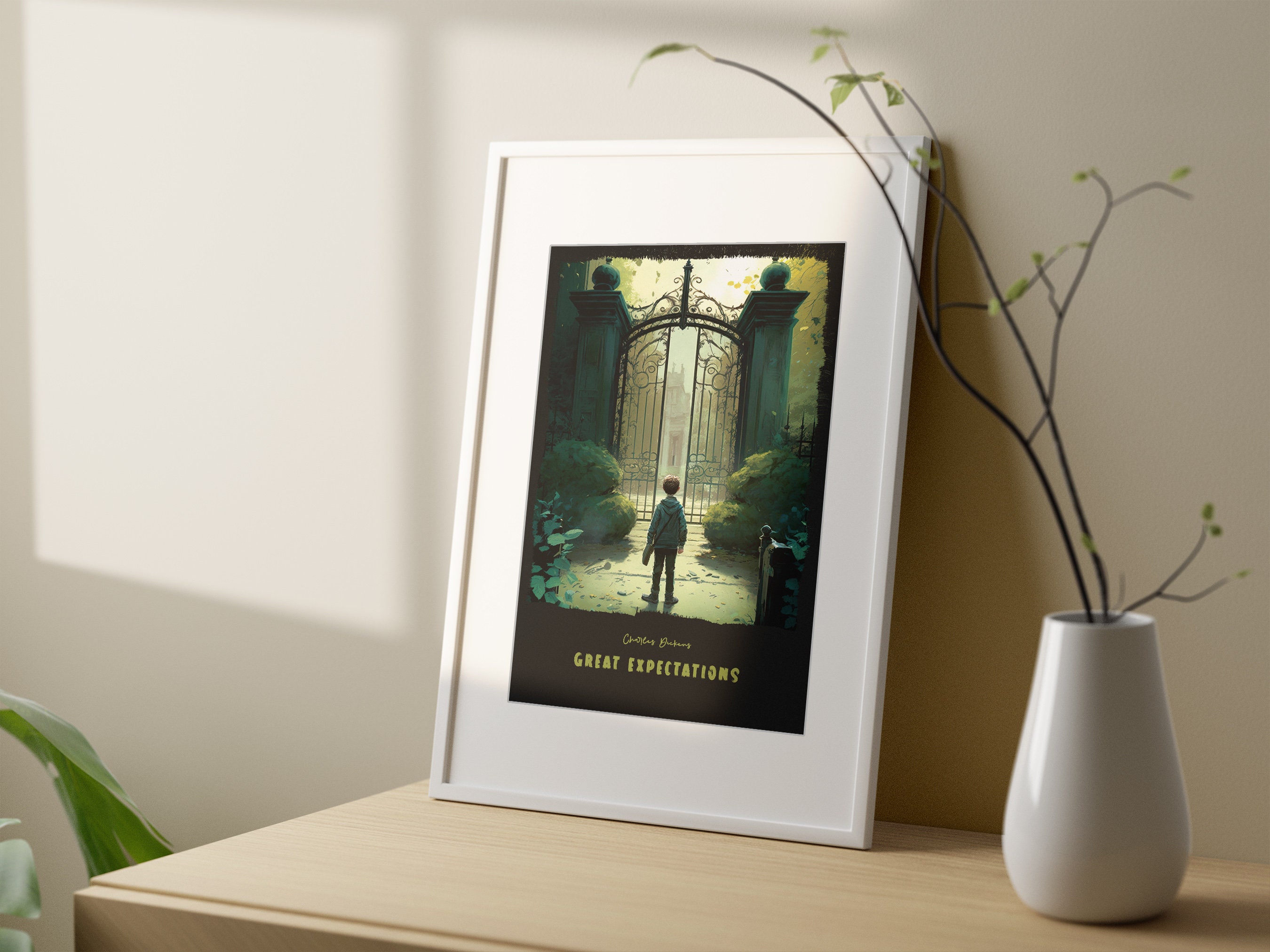 Great Expectations Book Cover Poster | Contemporary Design of Charles ...