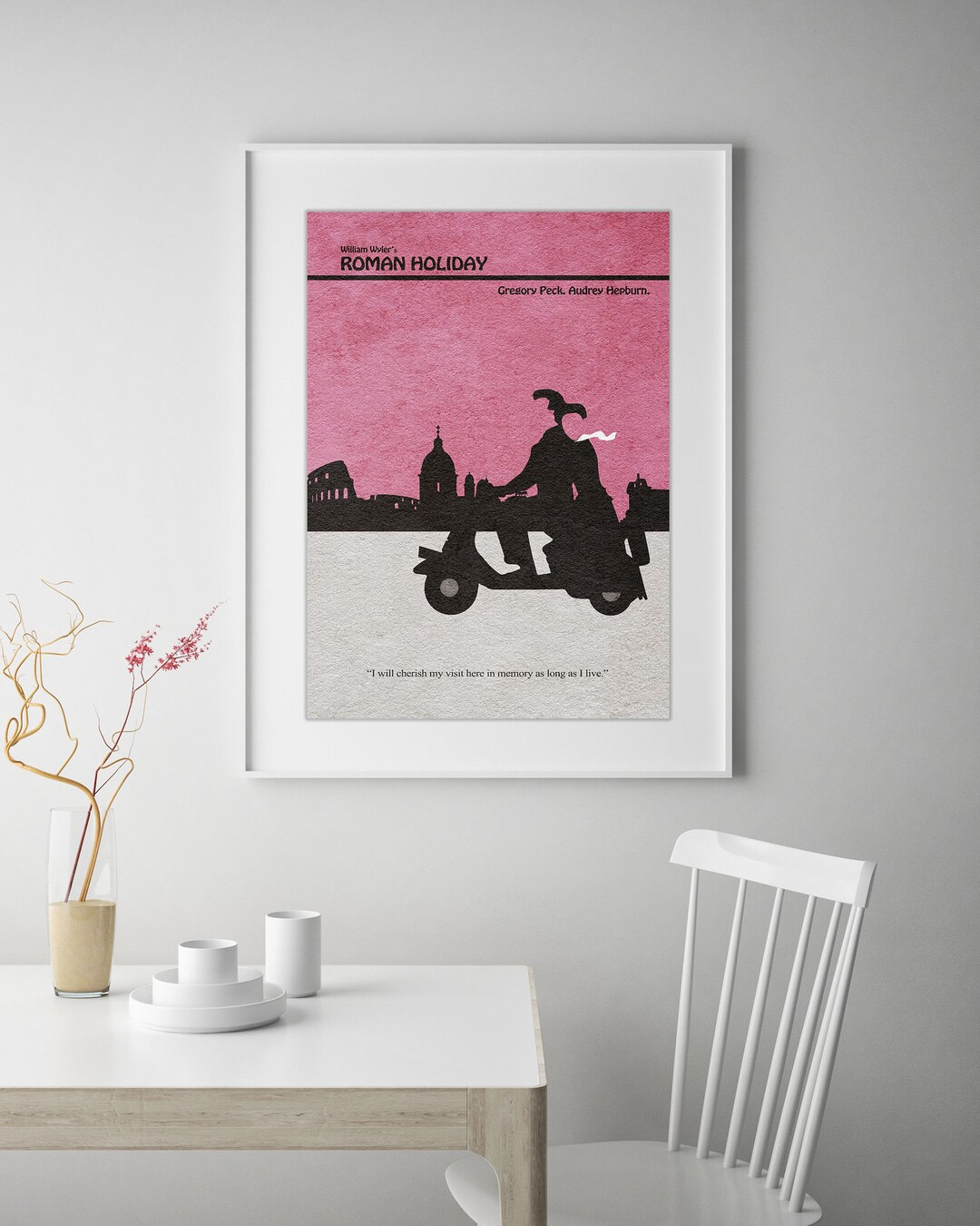 Roman Holiday Minimalist Alternative Movie Print & Poster