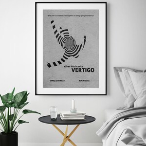 Vertigo Minimalist Alternative Movie Print & Poster - Etsy