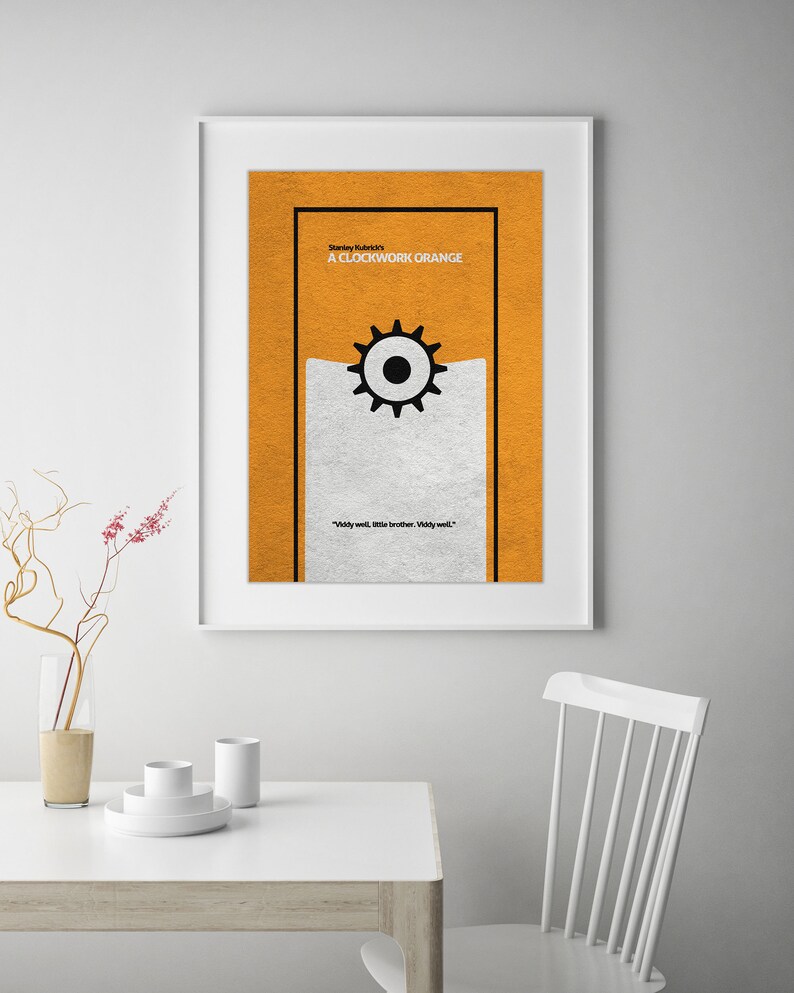 A Clockwork Orange Minimalist Alternative Movie Print & Poster - Etsy