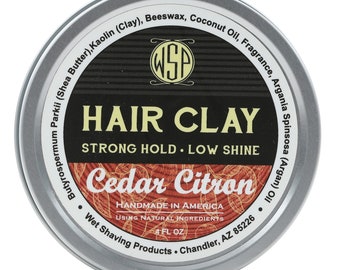 Hair Clay Barbershop 4 Oz Natural Wax Based Pomade By Wsp Etsy