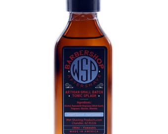 Men's Handcrafted Aftershave Splash (Barbershop) 100 ml Witch Hazel, Face Astringent, Aftershave Tonic